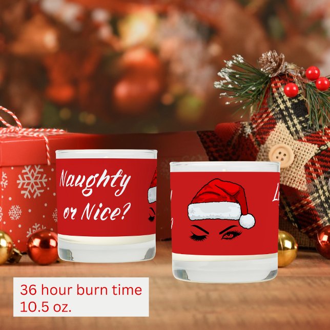 Dear Santa Naughty or Nice Women Santa  Scented Candle (Creator Uploaded)