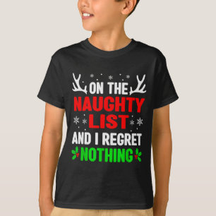 Dear Santa On Naughty List Funny Christmas Mens Wo T-Shirt