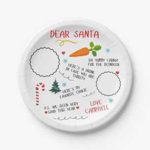 Dear Santa Paper Plates