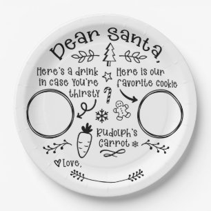 Dear Santa Paper Plates