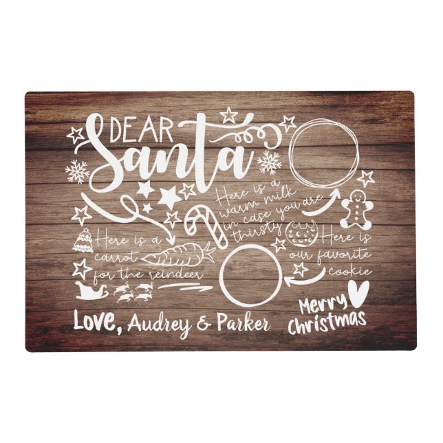 Dear Santa  Placemat (Front)