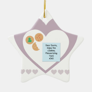 Dear Santa - Please Bring Toys Ceramic Ornament