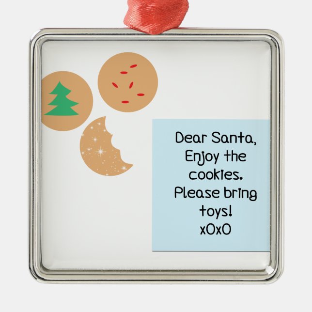 Dear Santa - Please Bring Toys Metal Ornament (Front)