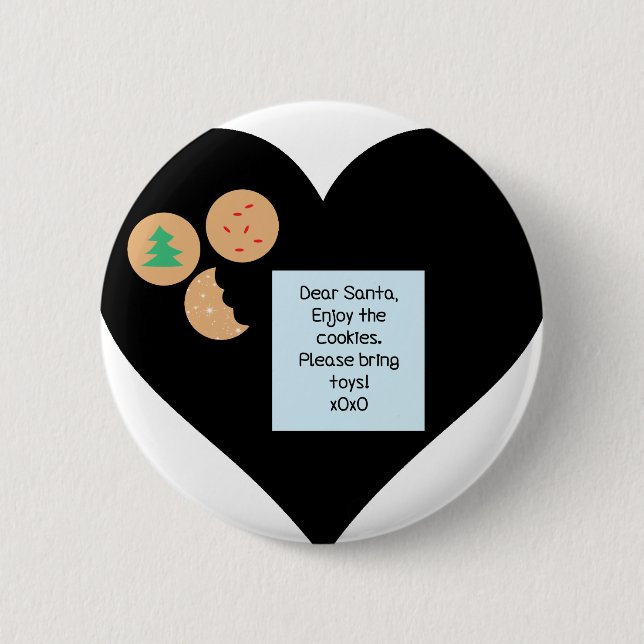 Dear Santa - Please Bring Toys Pinback Button (Front)