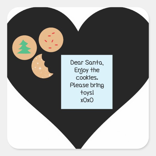 Dear Santa - Please Bring Toys Square Sticker (Front)