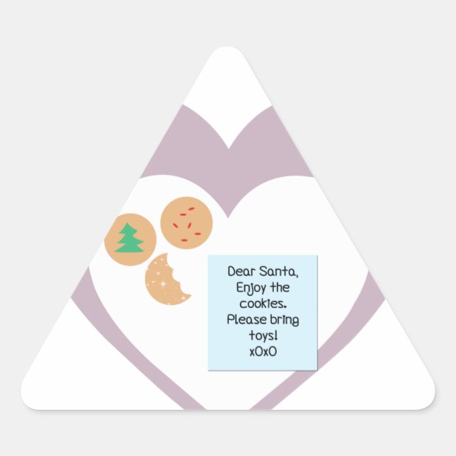Dear Santa - Please Bring Toys Triangle Sticker (Front)