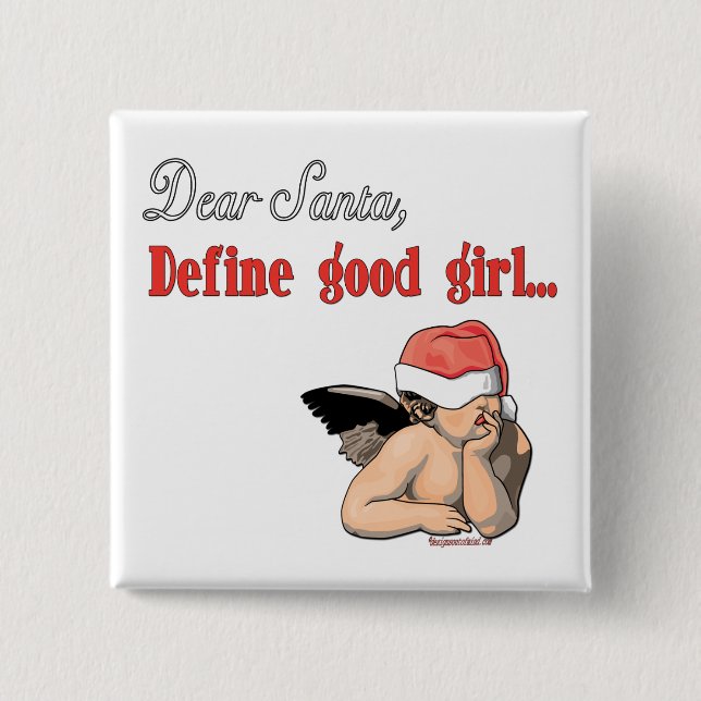 Dear Santa Series Pinback Button (Front)