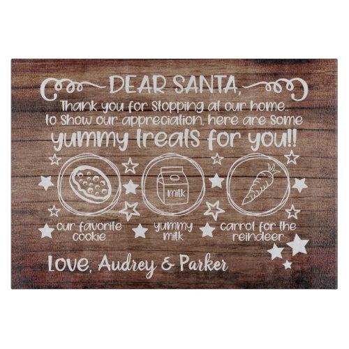 Dear Santa Serving Tray Cutting Board