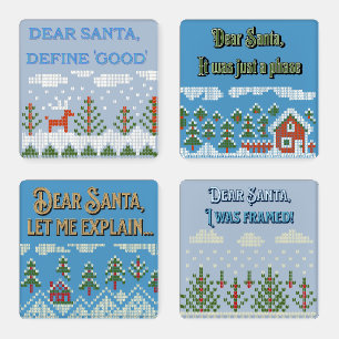 "Dear Santa..." Set of 4 Coaster Set