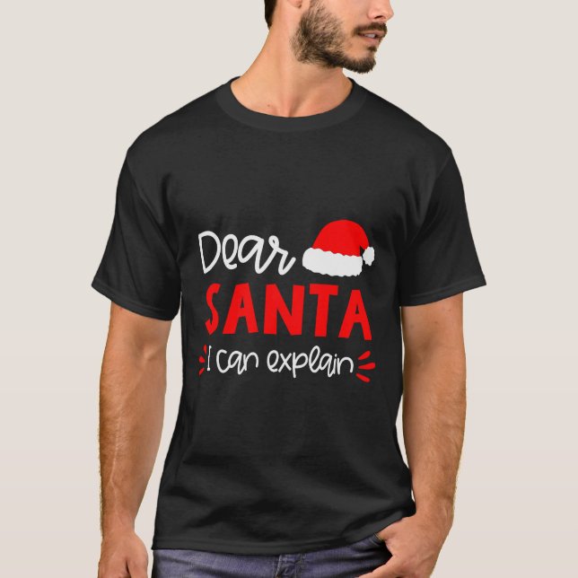 Dear Santa Shirt Funny Matching Family Christmas P (Front)