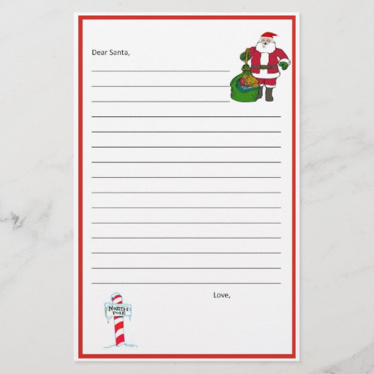 Dear Santa Stationary! Template (Front)