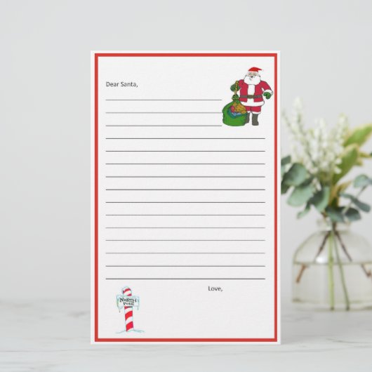 Dear Santa Stationary! Template (Standing Front)
