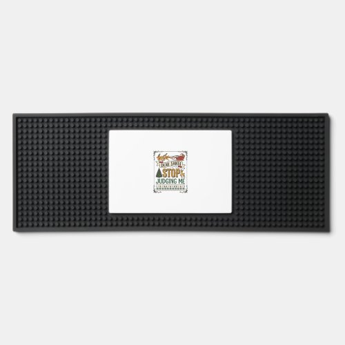 Dear Santa Stop Judging Me Christmas Reindeer Tree Bar Mat