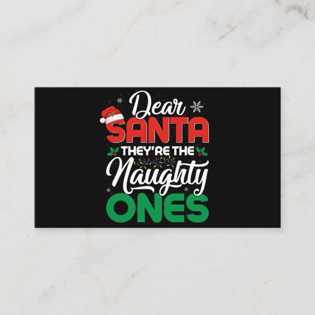 dear santa, they are the naughty ones christmas enclosure card (Front)