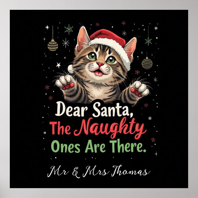  Dear Santa, They Are the Naughty Ones Funny  Poster (Front)
