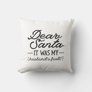 Dear Santa Throw Pillow
