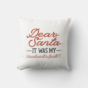 Dear Santa Throw Pillow