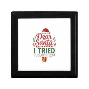 Dear Santa Tried Christmas Hat Present Box