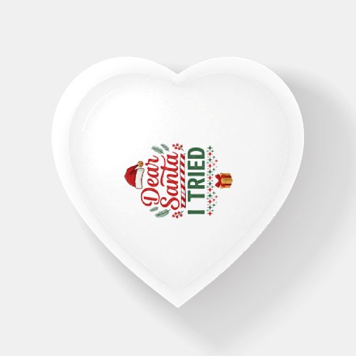 Dear Santa Tried Christmas Hat Present Box Paperweight