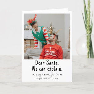 Dear Santa We Can Explain Christmas Photo Holiday Card