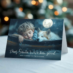 Dear Santa We've Been Good Family Photo Holiday Card