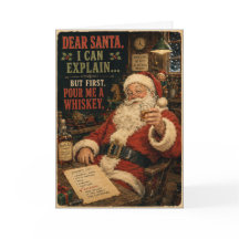 Dear Santa Whiskey Funny Christmas