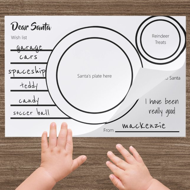 Dear Santa Wish List and Letter Christmas Paper Pad (Dear Santa Wish List and Letter Christmas Paper Pad by Ricaso.  25 sheets, ideal for schools)