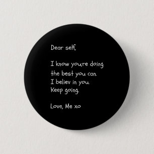 Dear Self Quote Mental Health Awareness Shirt Moti Button