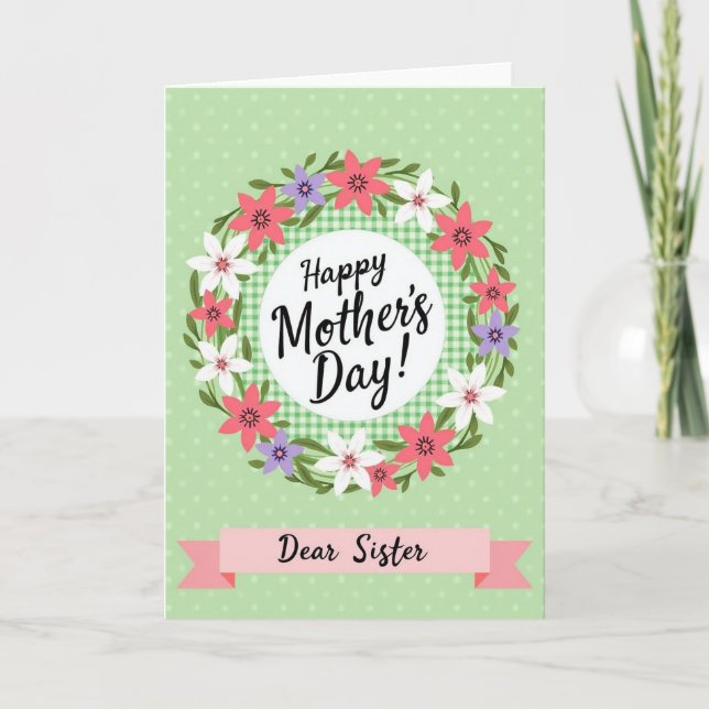 Dear Sister Mothers Day Card (Front)