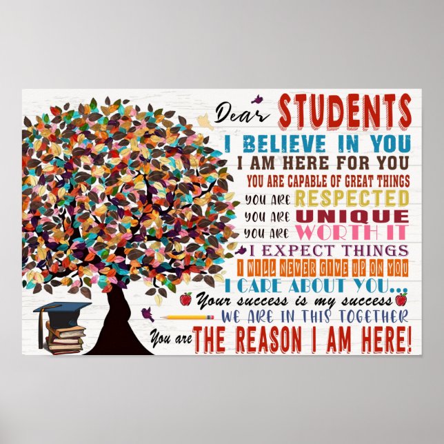 Dear Student Classroom Poster (Front)