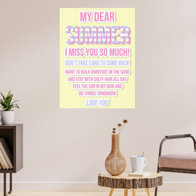 Dear Summer Poster (Living Room 3)