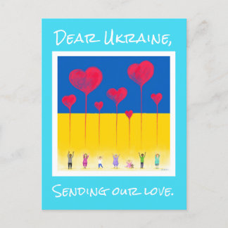 Dear Ukraine Sending Our Love Postcard