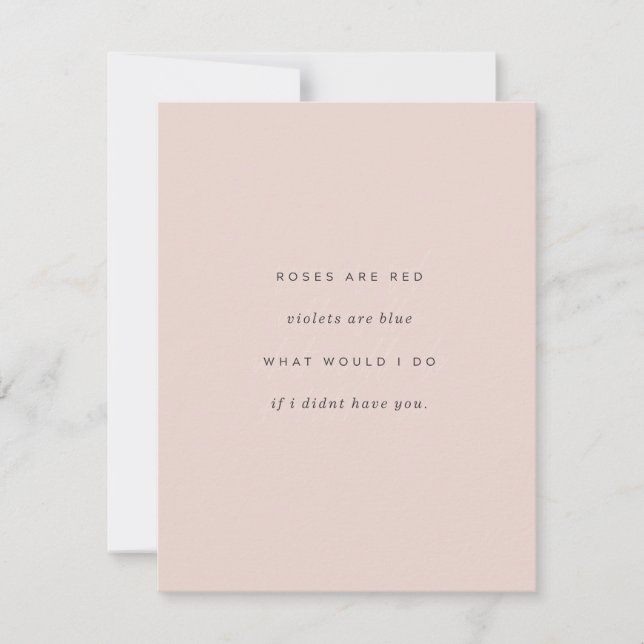 Dear Valentine Note Card (Front)