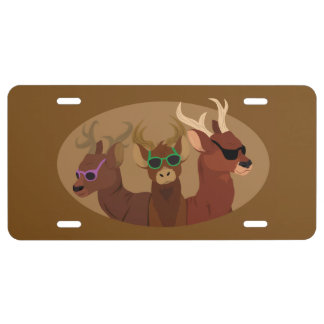 Dear Wearing Sunglasses License Plate