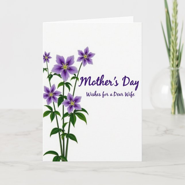 Dear Wife Mothers Day Wishes Card (Front)