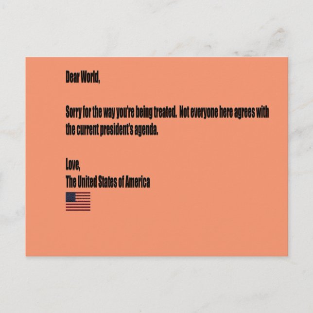 Dear World Postcard (Front)