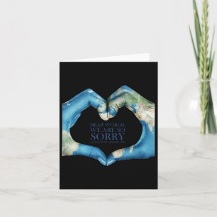 Dear World Were Sorry Vintage  Card