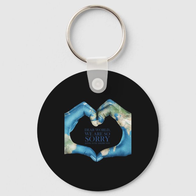 Dear World Were Sorry Vintage  Keychain (Front)