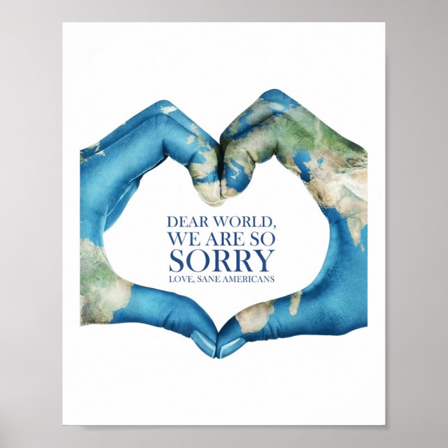 Dear World Were Sorry Vintage  Poster (Front)