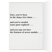 Dear you are like a classic car cards (Inside (Left))