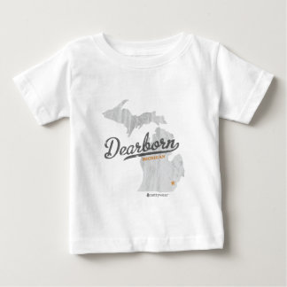 Dearborn Michigan Map Baby T-Shirt