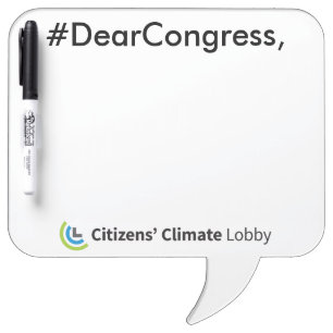 #DearCongress Speech Bubble Dry Erase Board