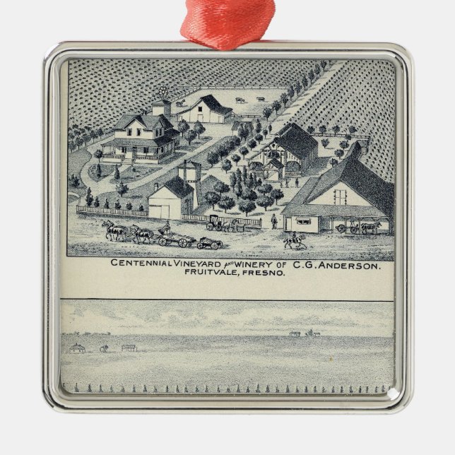 Deardorff and Centennial Vineyards, California Metal Ornament (Front)
