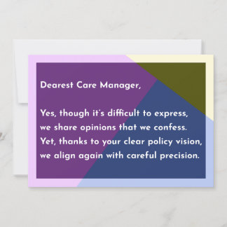 Dearest Care Manager Thank You Card