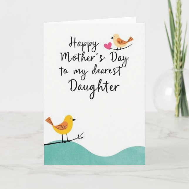 Dearest Daughter Day Wishes Card (Front)