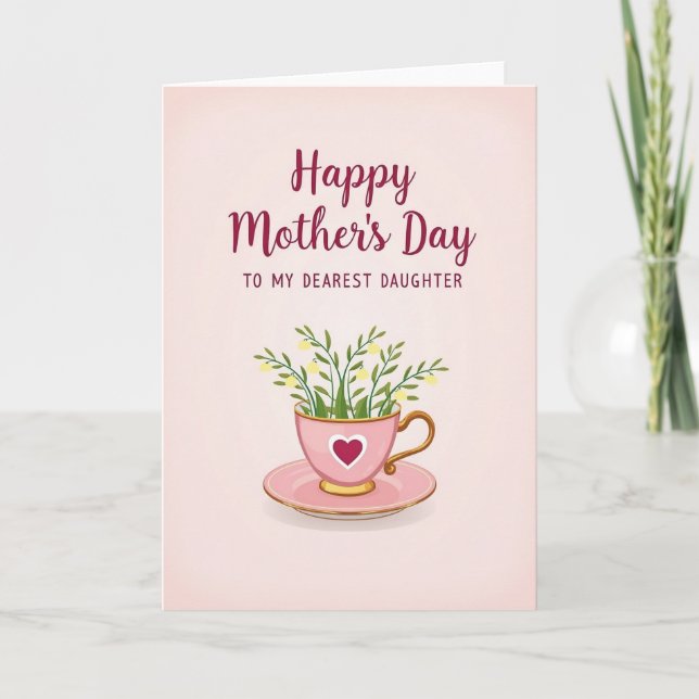 Dearest Daughter Mothers Day Card (Front)