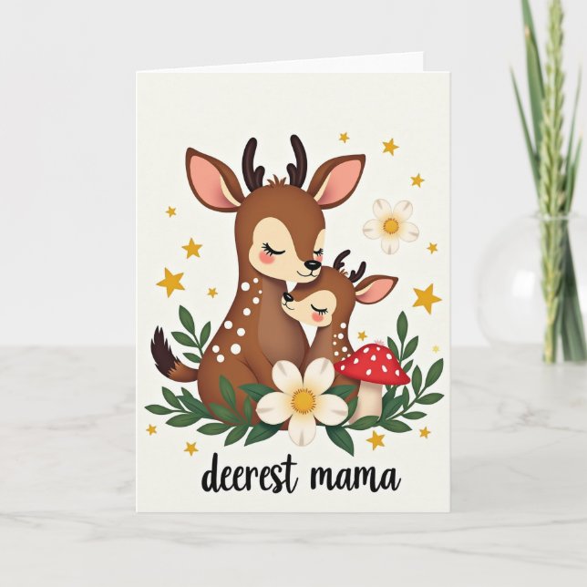 Dearest Mama Woodland Love Card (Front)
