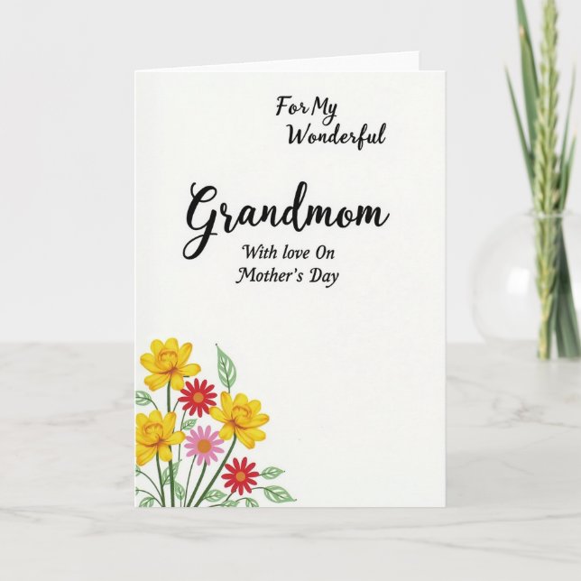 Dearest Mothers Day Floral Card (Front)
