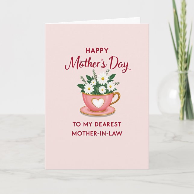 Dearest Mothers Day Heart Card (Front)