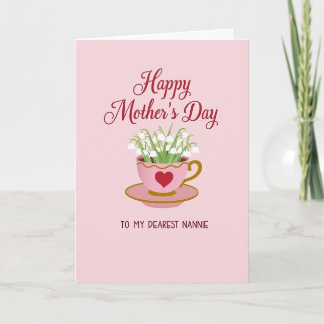 Dearest Nannie Mothers Day Card (Front)